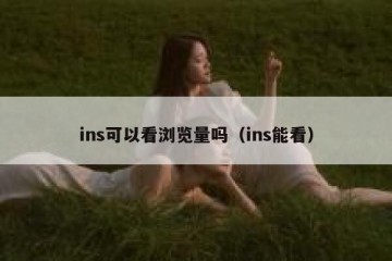ins可以看浏览量吗（ins能看）