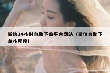 微信24小时自助下单平台网站（微信自助下单小程序）