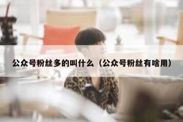 公众号粉丝多的叫什么（公众号粉丝有啥用）