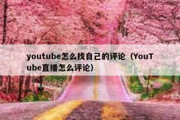 youtube怎么找自己的评论（YouTube直播怎么评论）