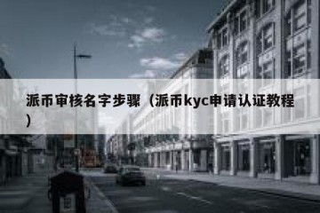 派币审核名字步骤（派币kyc申请认证教程）