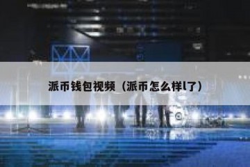 派币钱包视频（派币怎么样l了）