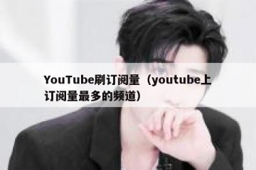 YouTube刷订阅量（youtube上订阅量最多的频道）