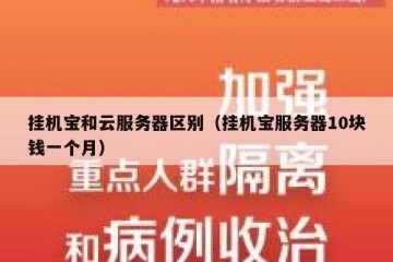 挂机宝和云服务器区别（挂机宝服务器10块钱一个月）