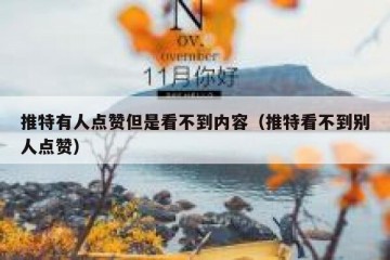 推特有人点赞但是看不到内容（推特看不到别人点赞）