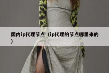 国内ip代理节点（ip代理的节点哪里来的）