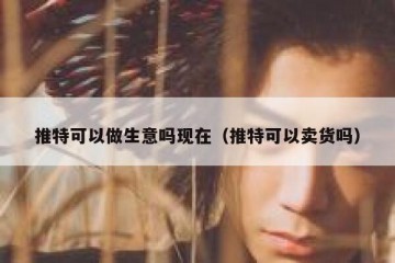 推特可以做生意吗现在（推特可以卖货吗）