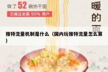 推特流量机制是什么（国内玩推特流量怎么算）