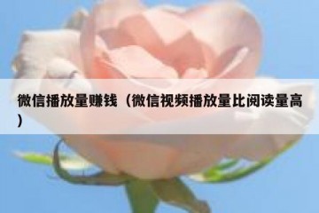 微信播放量赚钱（微信视频播放量比阅读量高）