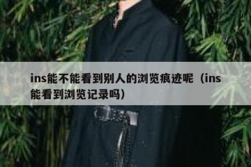 ins能不能看到别人的浏览痕迹呢（ins能看到浏览记录吗）