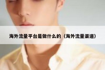 海外流量平台是做什么的（海外流量渠道）