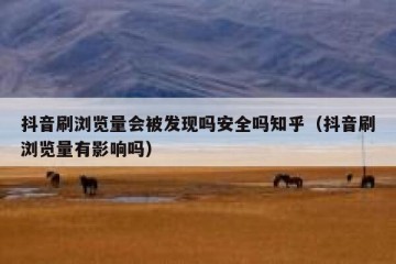 抖音刷浏览量会被发现吗安全吗知乎（抖音刷浏览量有影响吗）