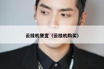 云挂机便宜（云挂机购买）