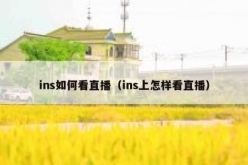 ins如何看直播（ins上怎样看直播）