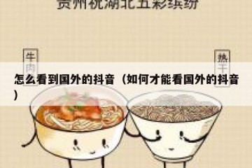 怎么看到国外的抖音（如何才能看国外的抖音）