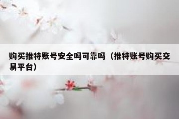 购买推特账号安全吗可靠吗（推特账号购买交易平台）