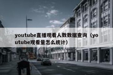 youtube直播观看人数数据查询（youtube观看量怎么统计）