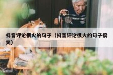 抖音评论很火的句子（抖音评论很火的句子搞笑）