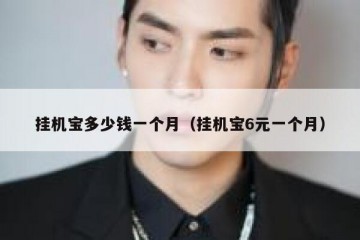 挂机宝多少钱一个月（挂机宝6元一个月）