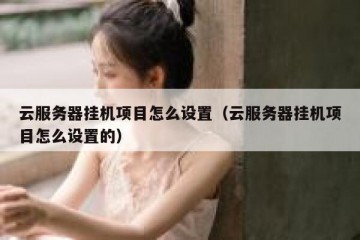 云服务器挂机项目怎么设置（云服务器挂机项目怎么设置的）