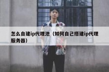怎么自建ip代理池（如何自己搭建ip代理服务器）