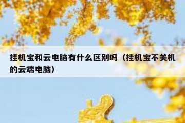 挂机宝和云电脑有什么区别吗（挂机宝不关机的云端电脑）