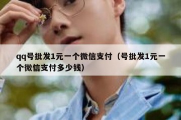 qq号批发1元一个微信支付（号批发1元一个微信支付多少钱）