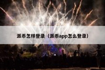 派币怎样登录（派币app怎么登录）