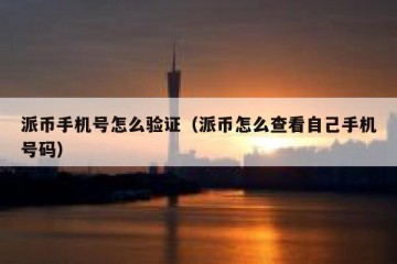 派币手机号怎么验证（派币怎么查看自己手机号码）