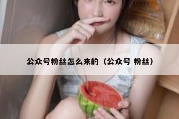 公众号粉丝怎么来的（公众号 粉丝）