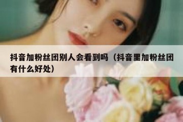 抖音加粉丝团别人会看到吗（抖音里加粉丝团有什么好处）