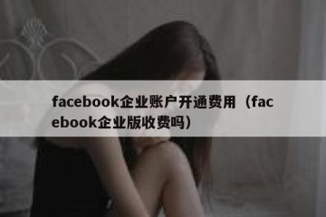 facebook企业账户开通费用（facebook企业版收费吗）