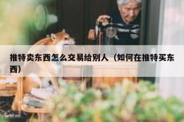 推特卖东西怎么交易给别人（如何在推特买东西）