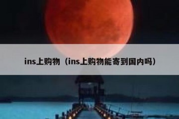 ins上购物（ins上购物能寄到国内吗）