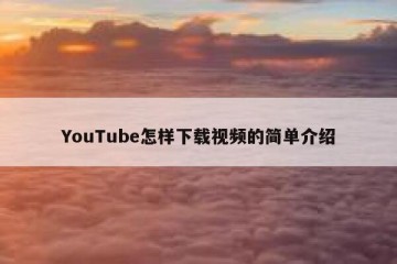 YouTube怎样下载视频的简单介绍