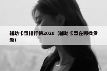 辅助卡盟排行榜2020（辅助卡盟在哪找货源）