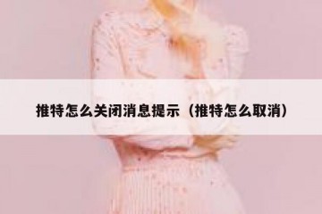 推特怎么关闭消息提示（推特怎么取消）