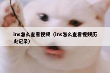 ins怎么查看视频（ins怎么查看视频历史记录）