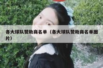 各大球队赞助商名单（各大球队赞助商名单图片）