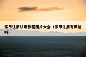 派币注册认证教程图片大全（派币注册有风险吗）