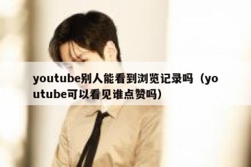 youtube别人能看到浏览记录吗（youtube可以看见谁点赞吗）