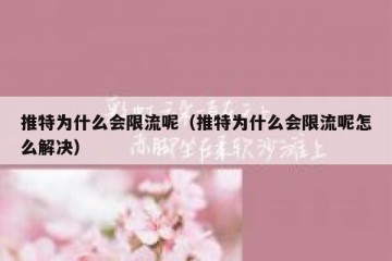推特为什么会限流呢（推特为什么会限流呢怎么解决）