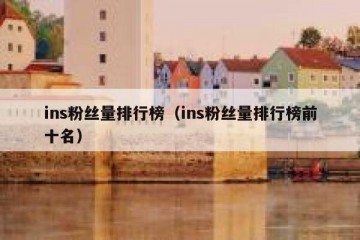ins粉丝量排行榜（ins粉丝量排行榜前十名）