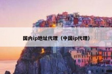 国内ip地址代理（中国ip代理）