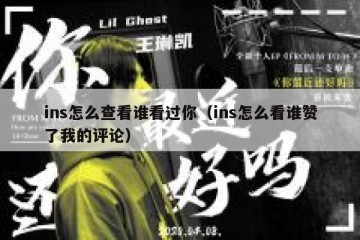 ins怎么查看谁看过你（ins怎么看谁赞了我的评论）