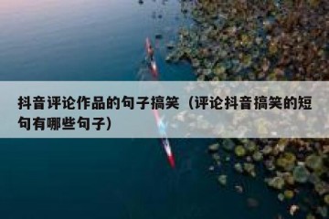 抖音评论作品的句子搞笑（评论抖音搞笑的短句有哪些句子）