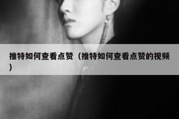 推特如何查看点赞（推特如何查看点赞的视频）