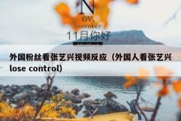外国粉丝看张艺兴视频反应（外国人看张艺兴lose control）
