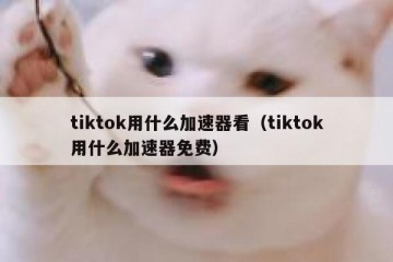 tiktok用什么加速器看（tiktok用什么加速器免费）