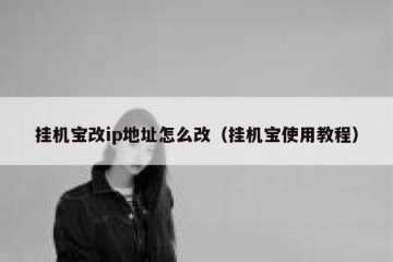 挂机宝改ip地址怎么改（挂机宝使用教程）